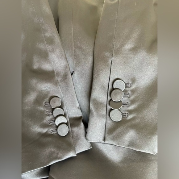 Veronica Beard Satin Dickey Blazer Black Size 4 - Picture 11 of 12